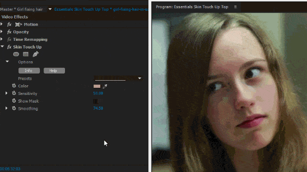 Adjust Sensitivity Step 3: All Blemishes Removed with NewBlueFX Skin Touch Up