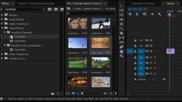 Apply Viewfinder Step 1: NewBlueFX View Finder Tutorial