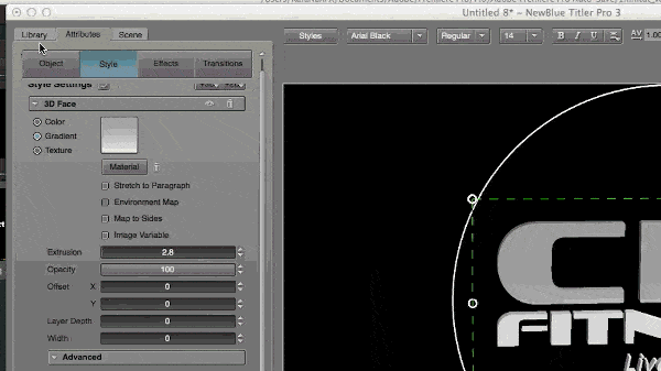Apply an animation Step 3: Titler Pro 3