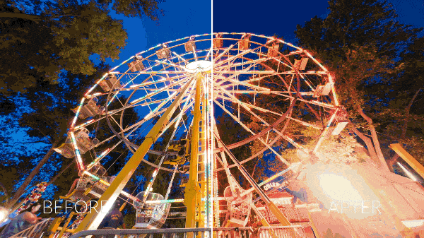 Carnival Color Fixer Pro applied to a ferris wheel.