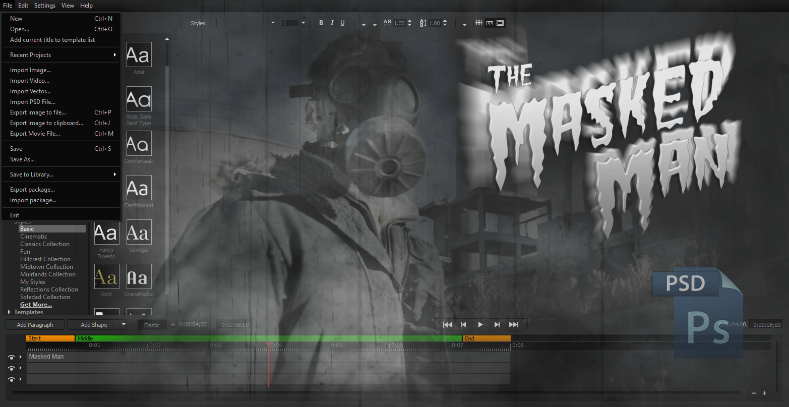 The Masked Man The Masked Man horror film Title