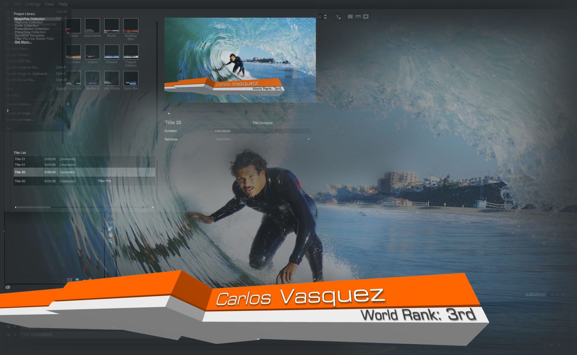 Carlos Vasquez Lower Third Man surfing a giant wave