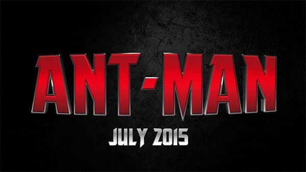 Ant Man Movie Title on Black Background