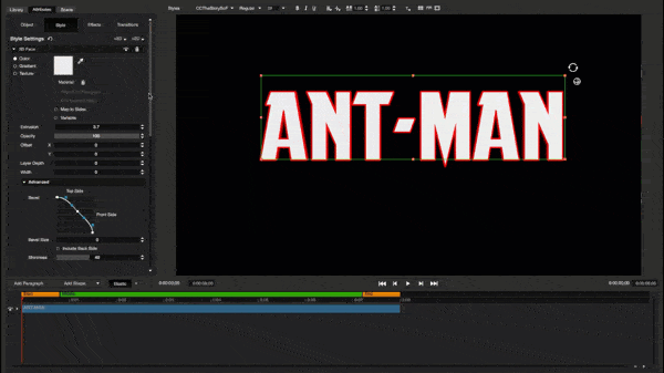Ant man title creation outline.