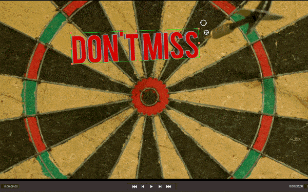 Don't Miss Title Arrow coming at a title in front of a bullseye