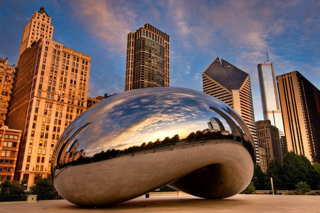 Chicago bean sculpture Chicago one of top 10 places for a career in video editing