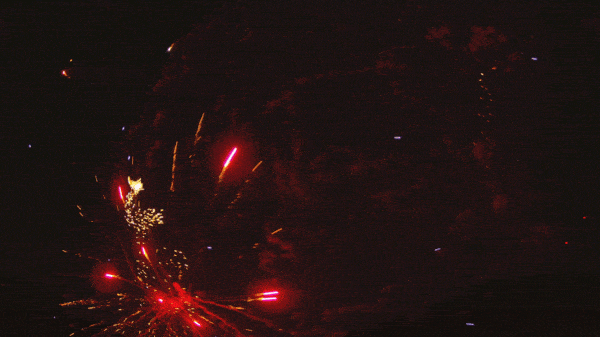 Fireworks footage before Lens Corrector 