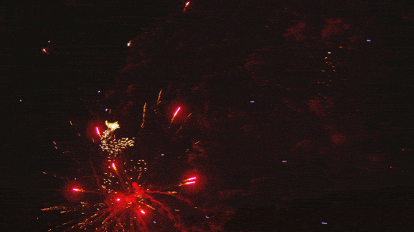 Fireworks footage after Lens Corrector